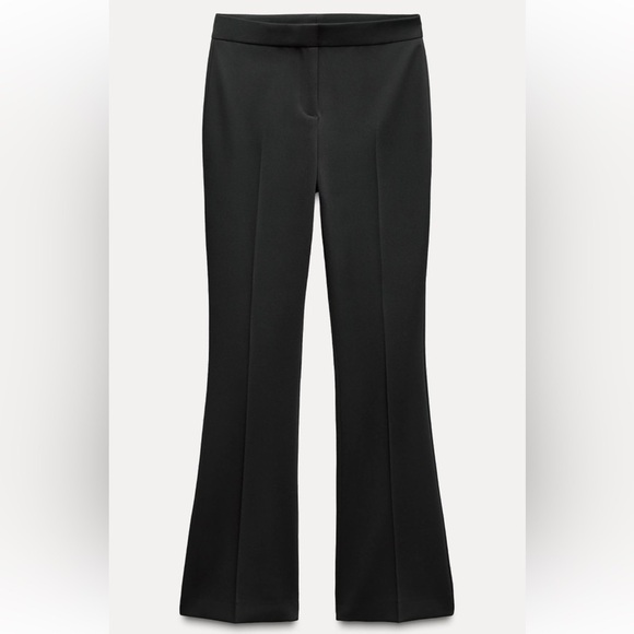 Zara Pants - Zara Women’s Flared High Waist Pants Black Size L Career Office Professional